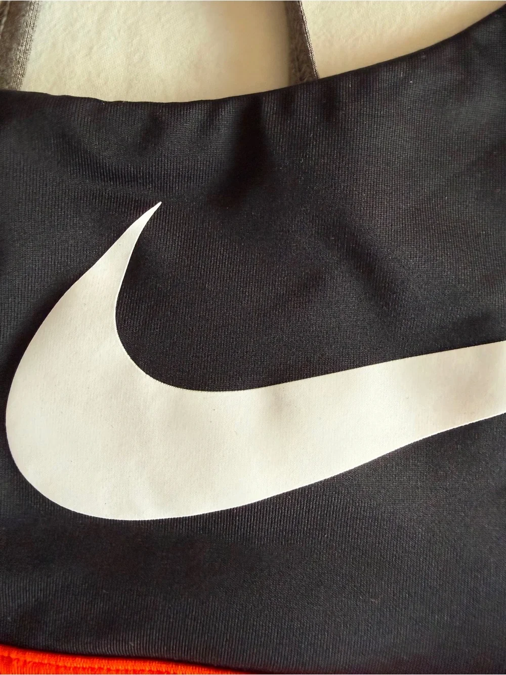 Nike Dri-FIT Medium Support Sports Bra Gray Black Orange M